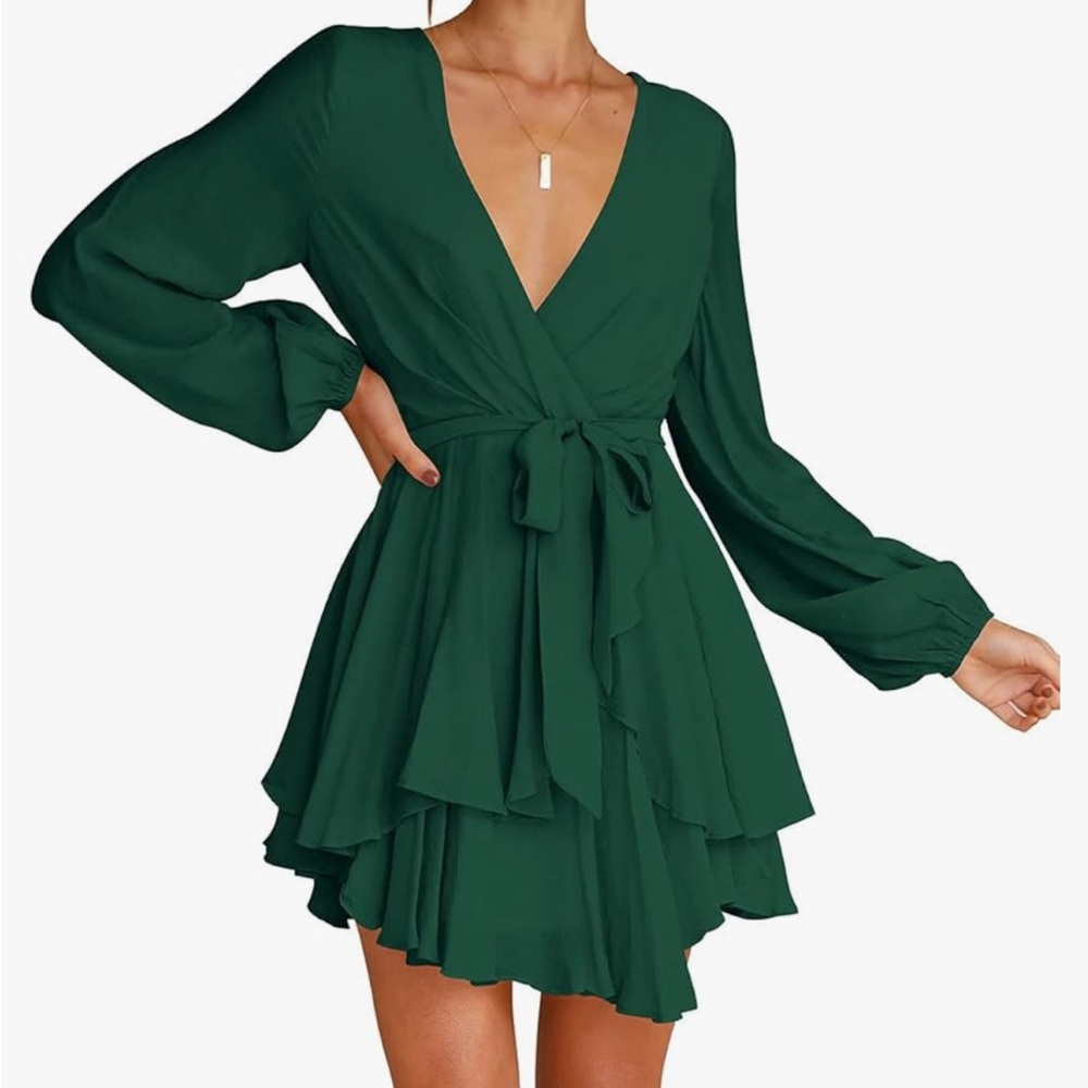 Elegant Dark Green Dress